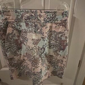 Talbots Floral Short Skirt w/Pockets Size 6